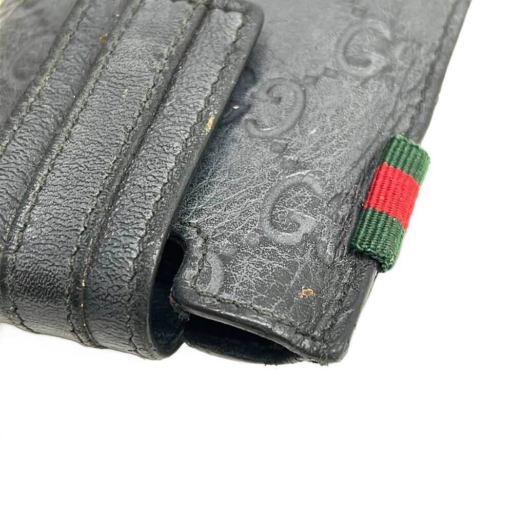 Gucci Shimaline, Shelly (Web) Accessory Case 240188 Dark Gray Green Red - Picture 6 of 6